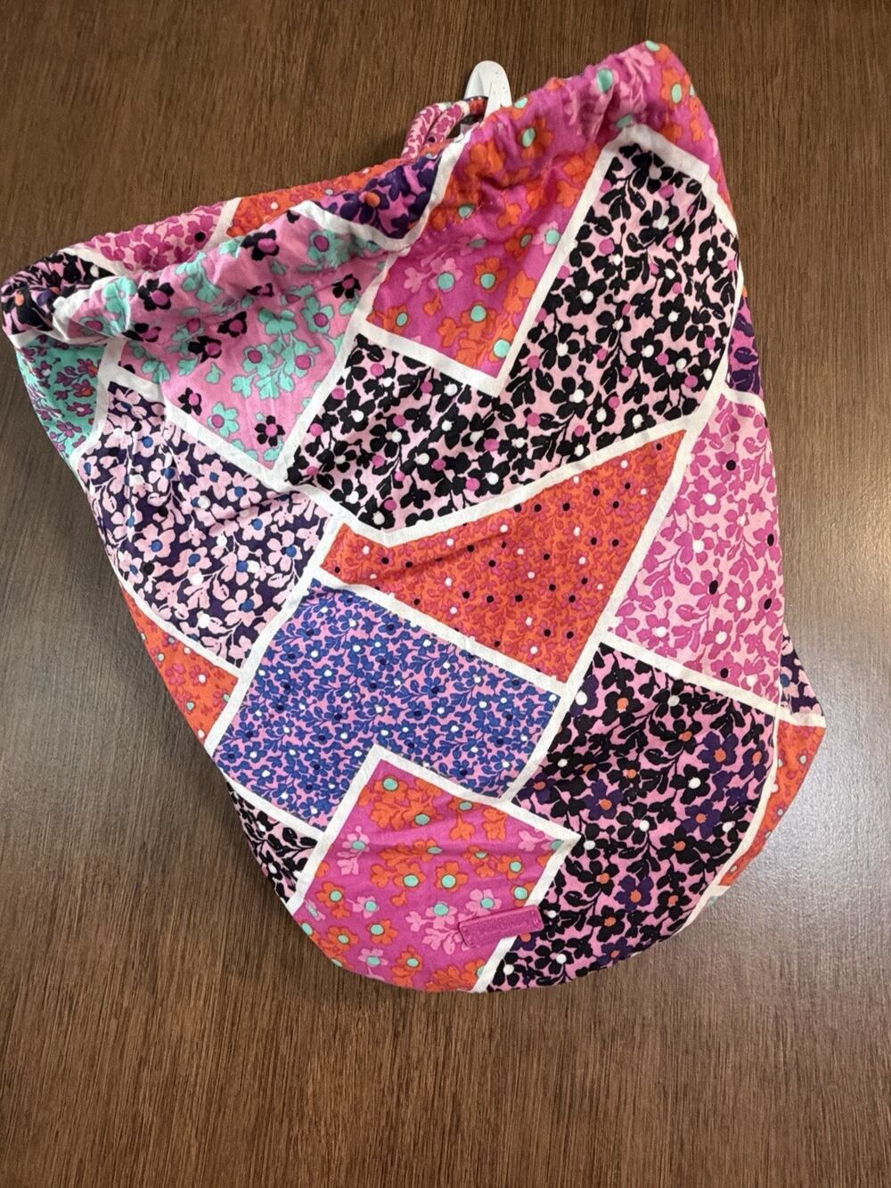 Vera Bradley Modern Medley wet bag drawstring travel gym plastic lined retired